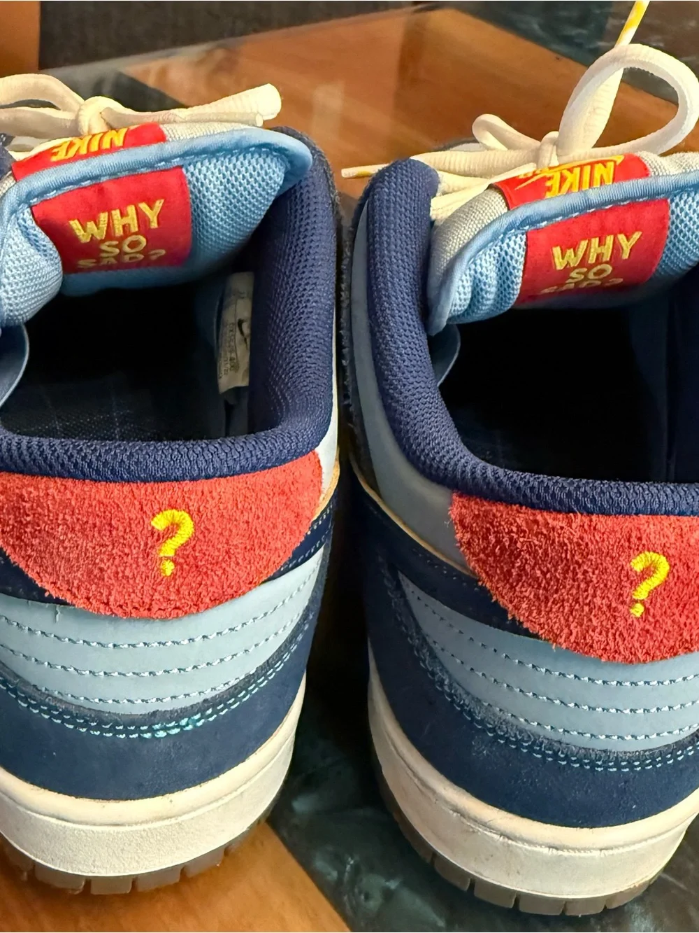 Nike SB Dunk Low Pro Blue and White with Yellow Accents - Picture 2 of 7